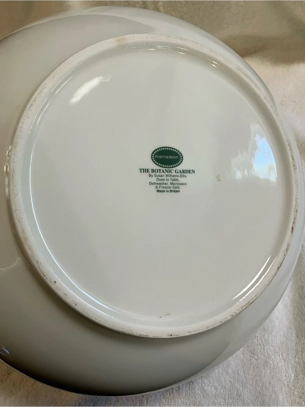Vintage Portmeirion Botanic Garden Salad Bowl Ceramic 10.5inch diameter